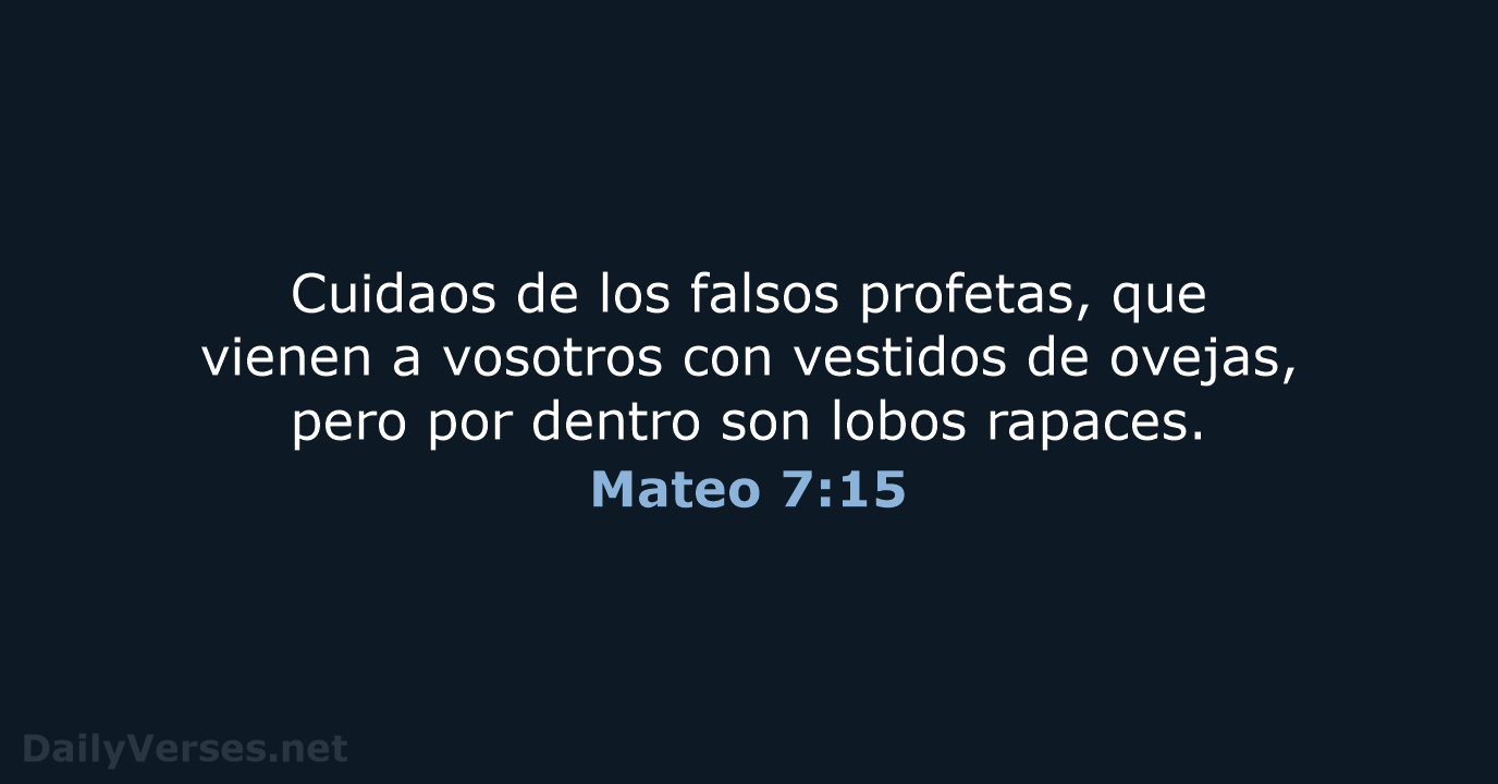 Mateo 7:15 - LBLA