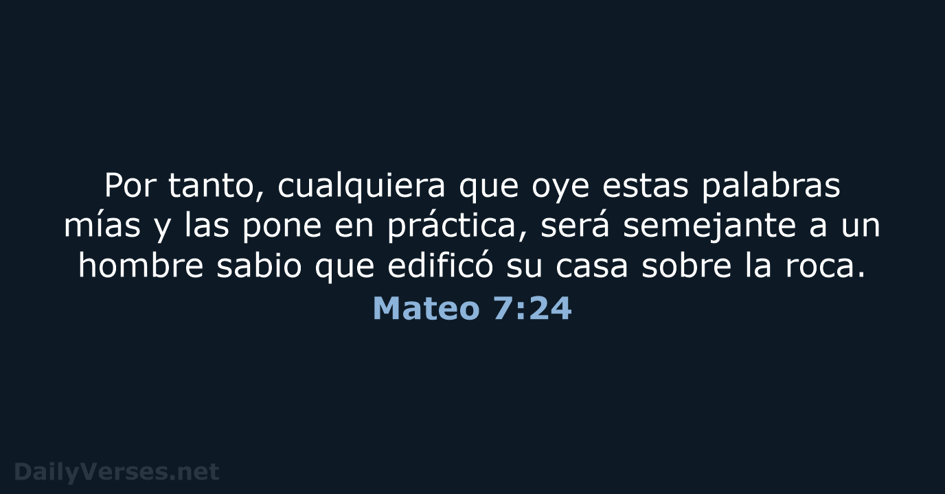 Mateo 7:24 - LBLA