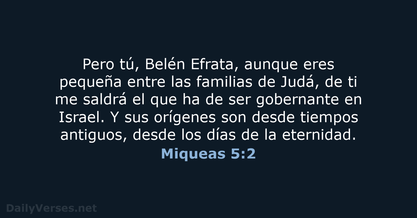 Miqueas 5:2 - LBLA