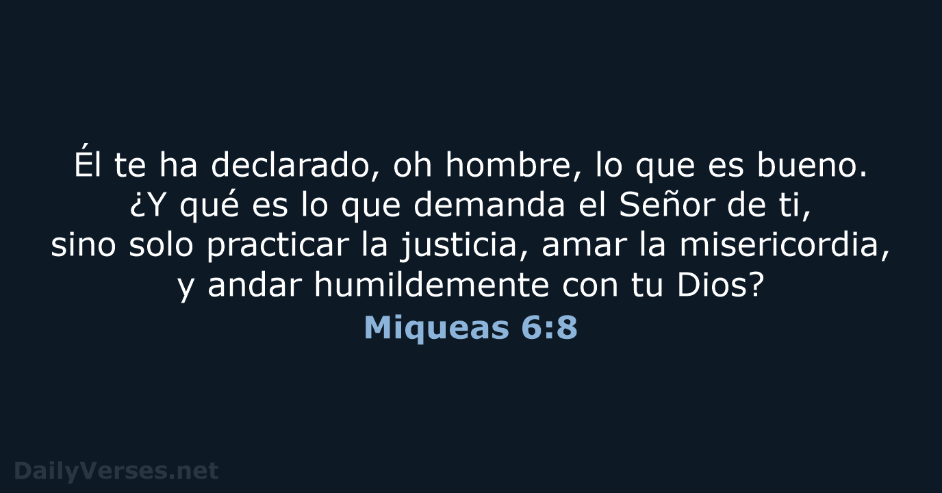 Miqueas 6:8 - LBLA