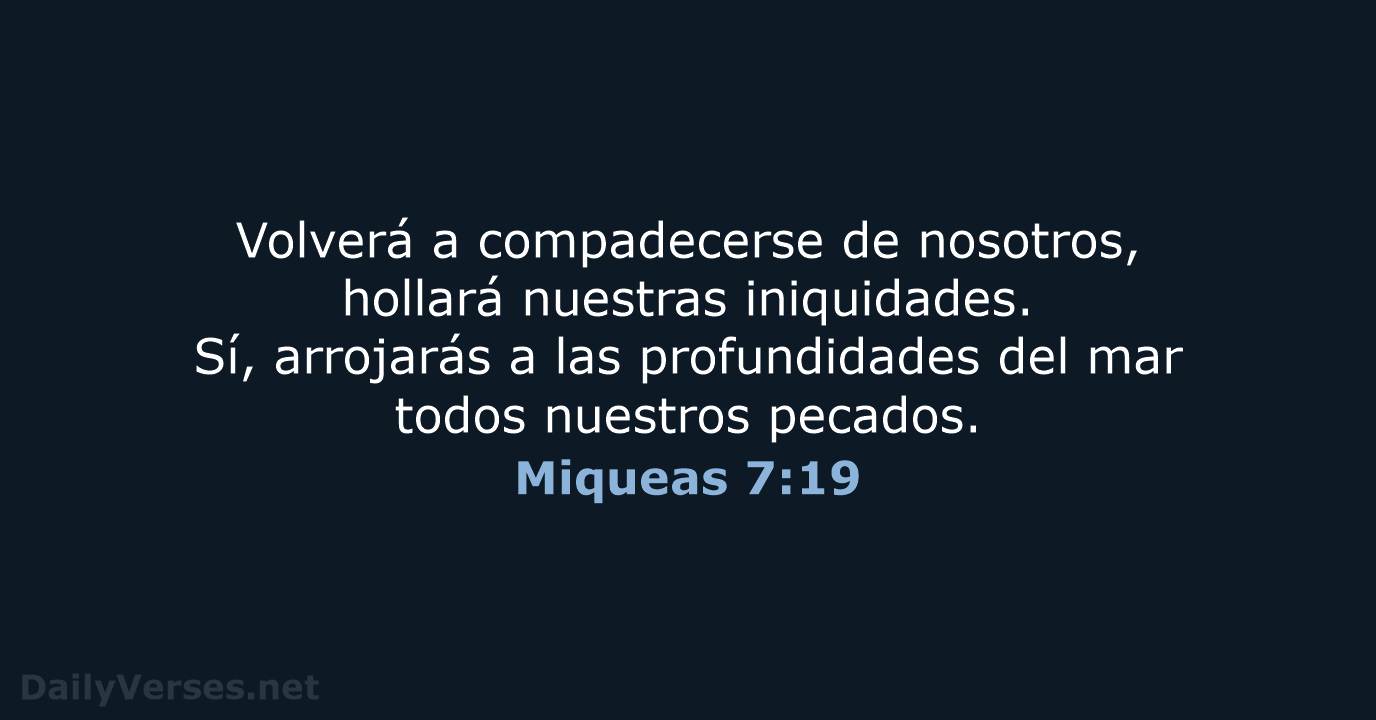 Miqueas 7:19 - LBLA