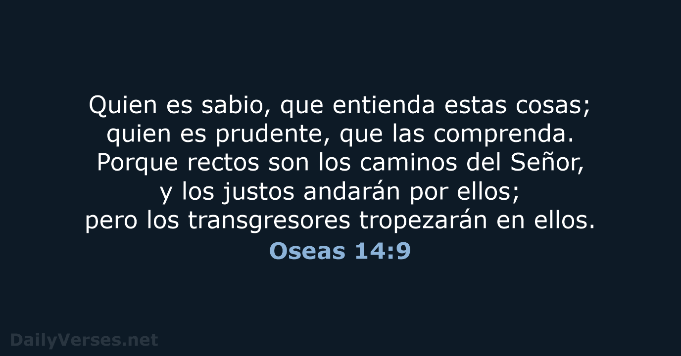 Oseas 14:9 - LBLA