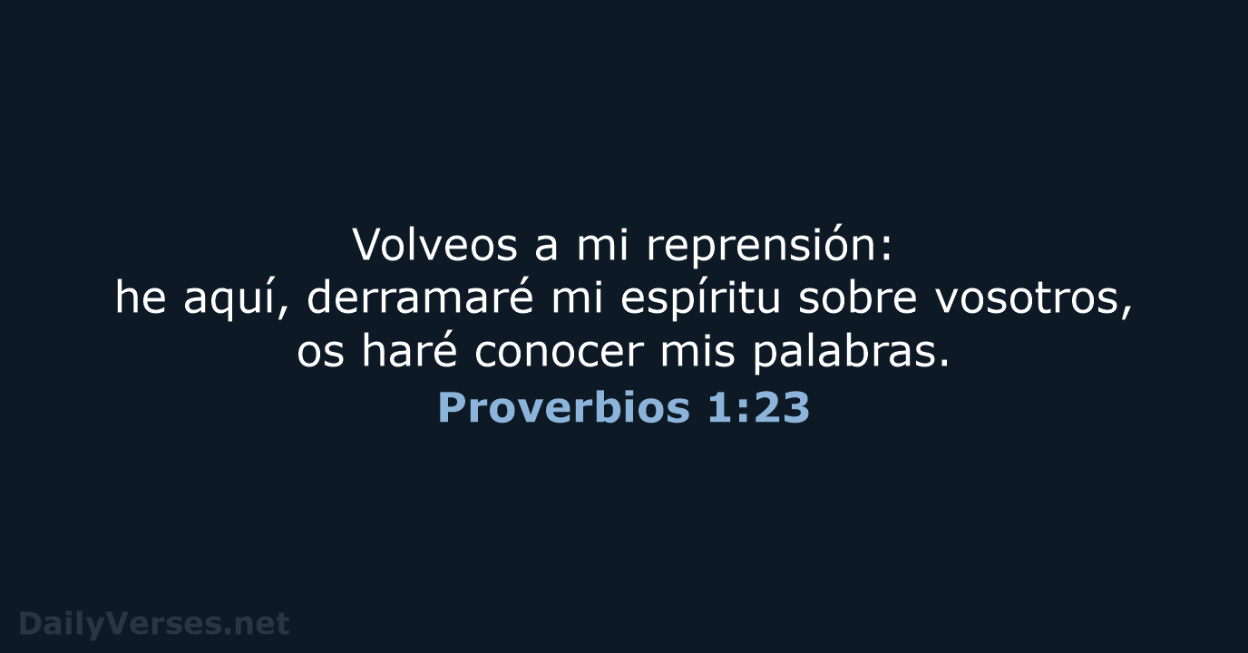 Proverbios 1:23 - LBLA