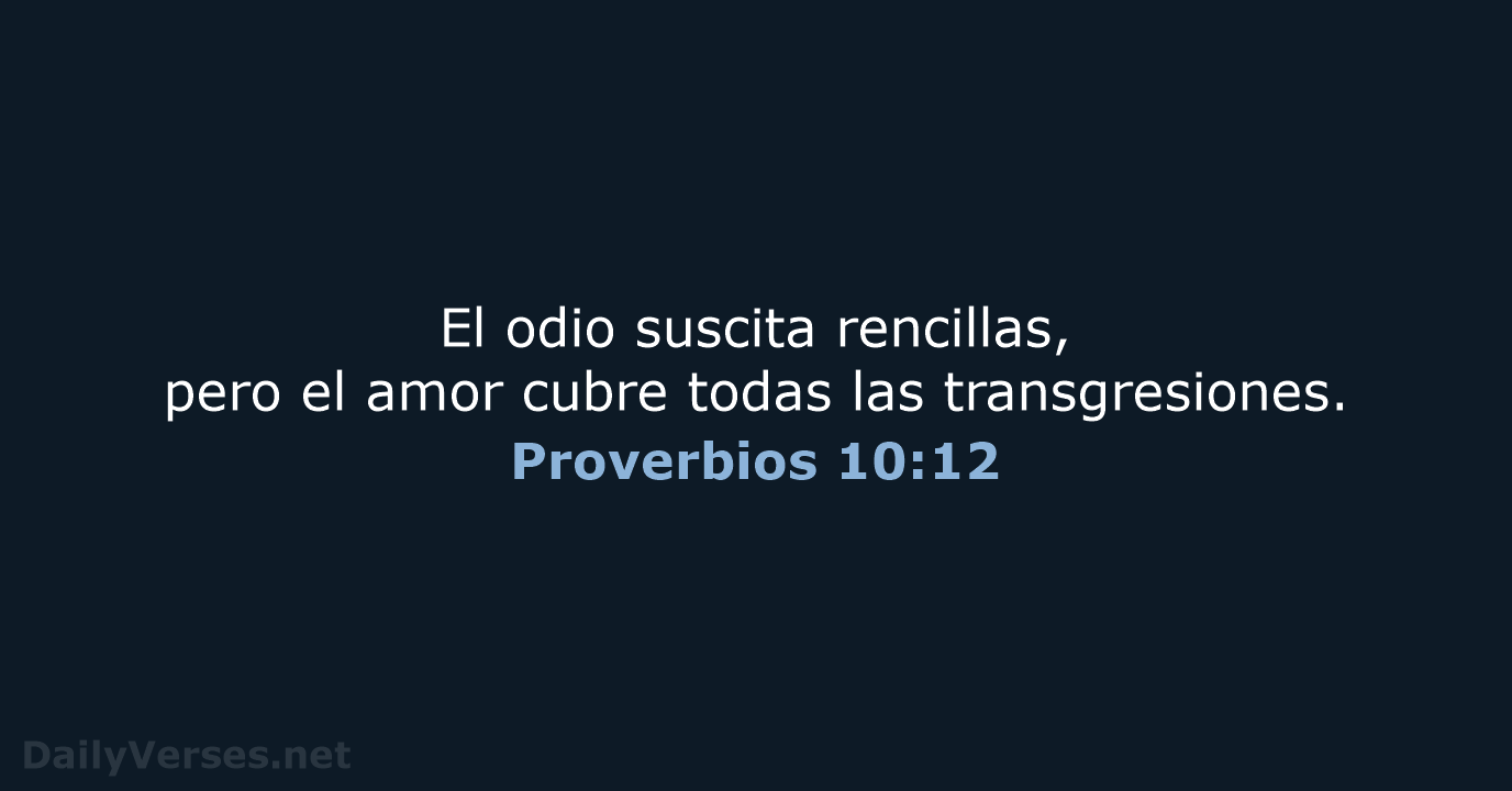 Proverbios 10:12 - LBLA
