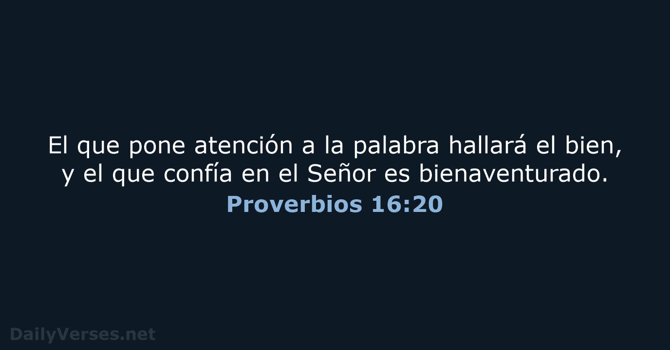 Proverbios 16:20 - LBLA