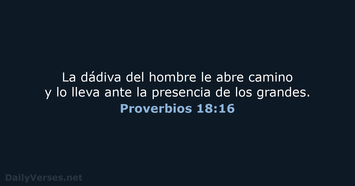 Proverbios 18:16 - LBLA