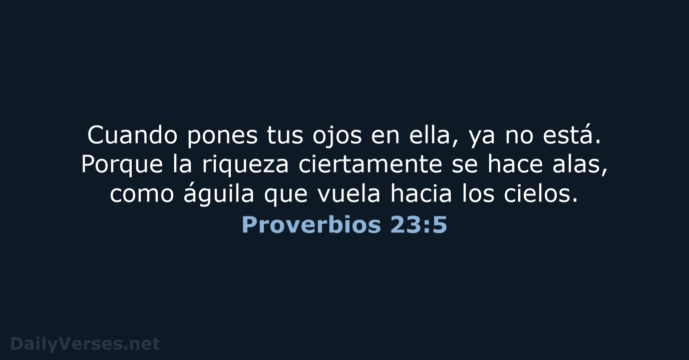 Proverbios 23:5 - LBLA