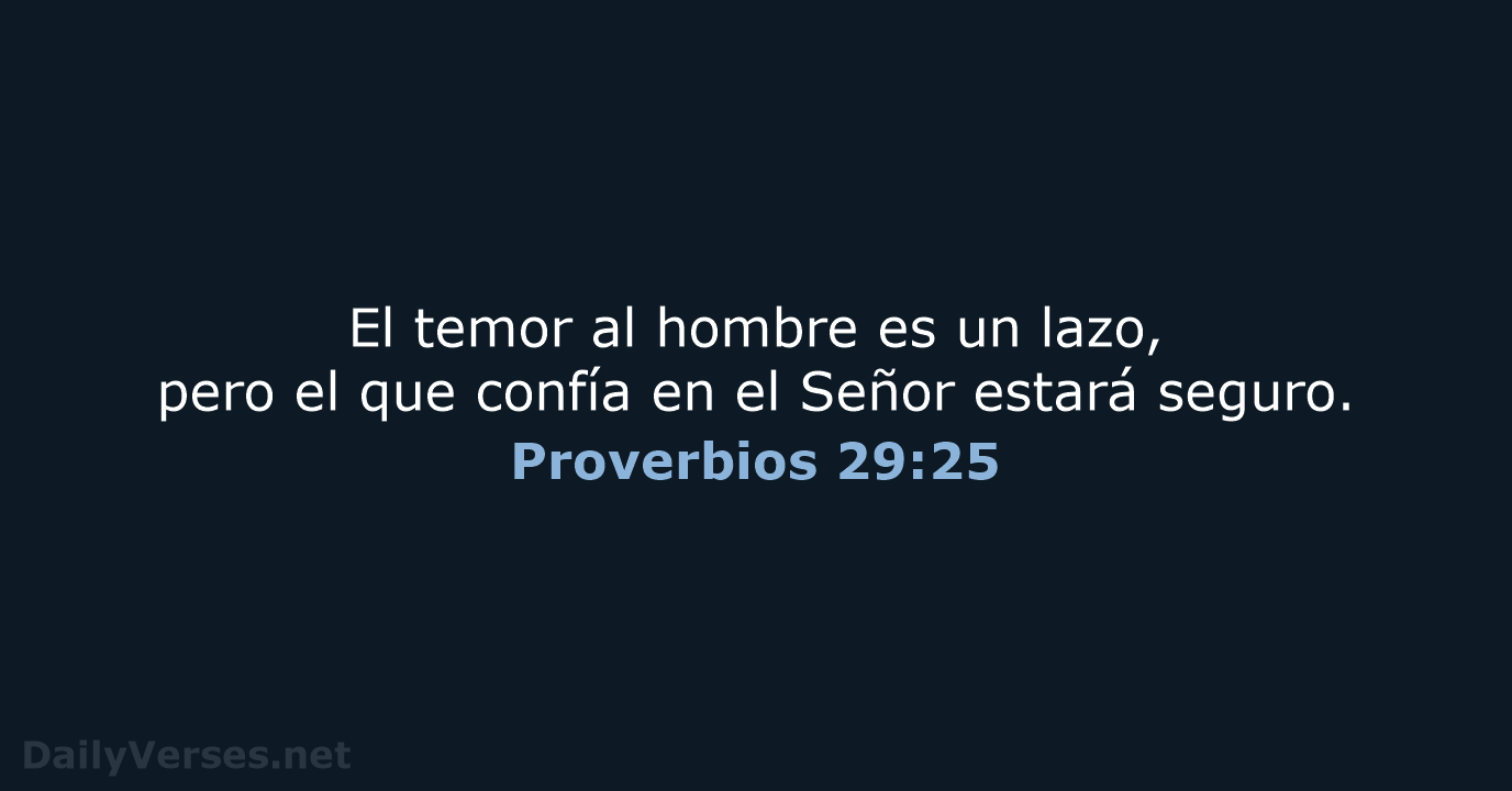 Proverbios 29:25 - LBLA