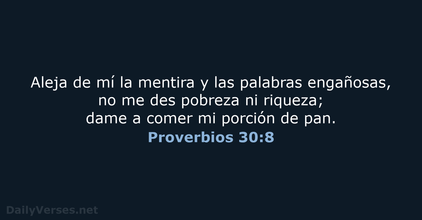 Proverbios 30:8 - LBLA
