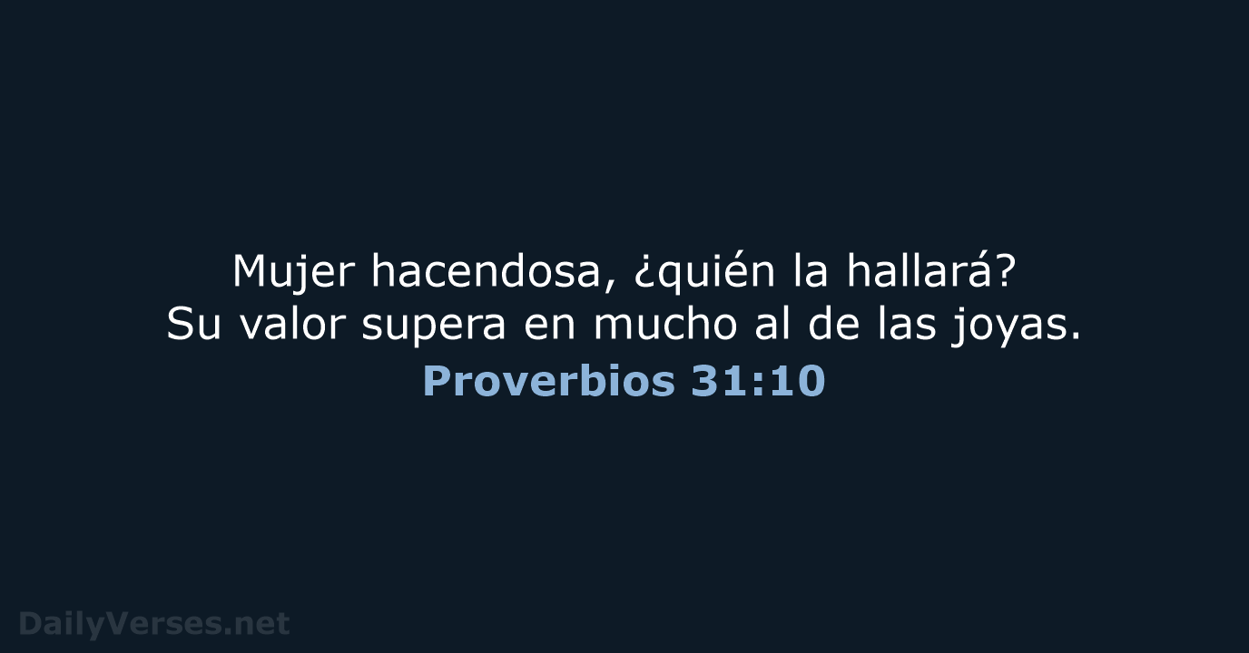 Proverbios 31:10 - LBLA
