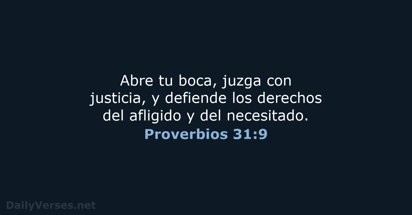 Proverbios 31:9 - LBLA