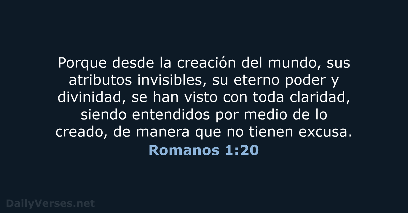 Romanos 1:20 - LBLA