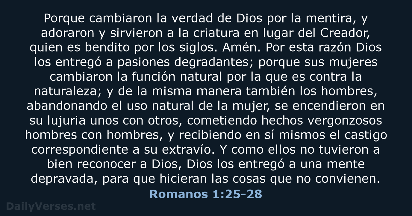 Romanos 1:25-28 - LBLA