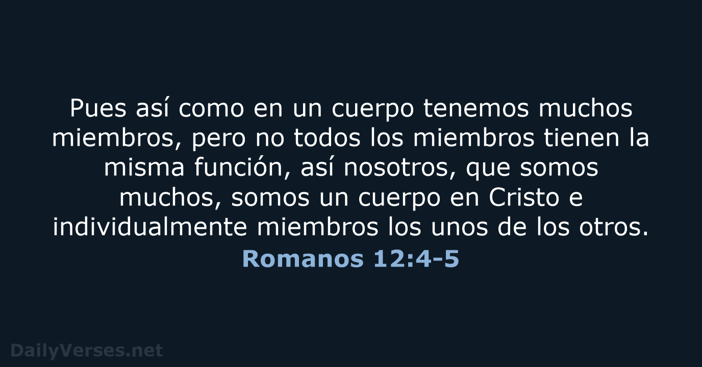 Romanos 12:4-5 - LBLA