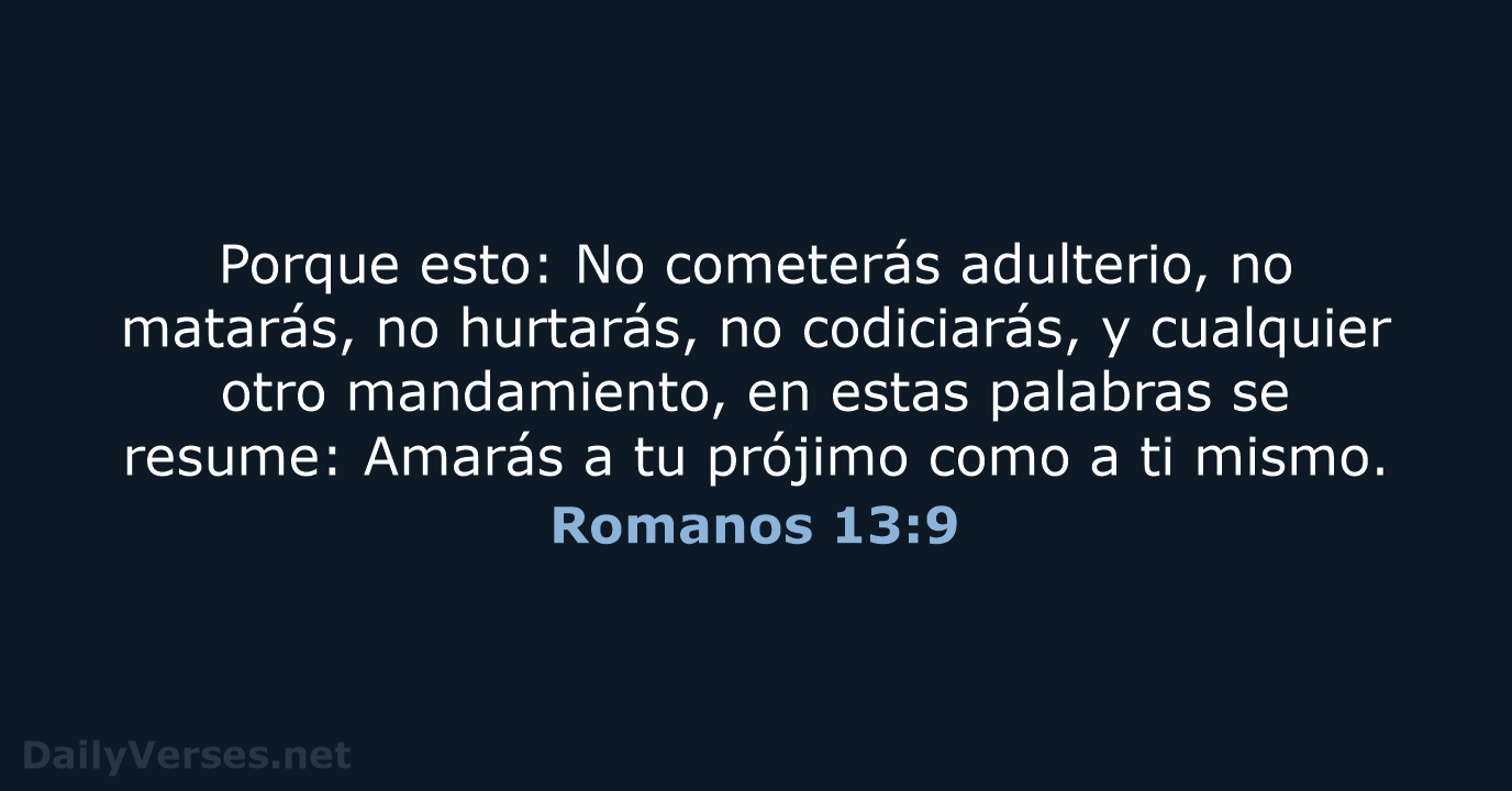 Romanos 13:9 - LBLA