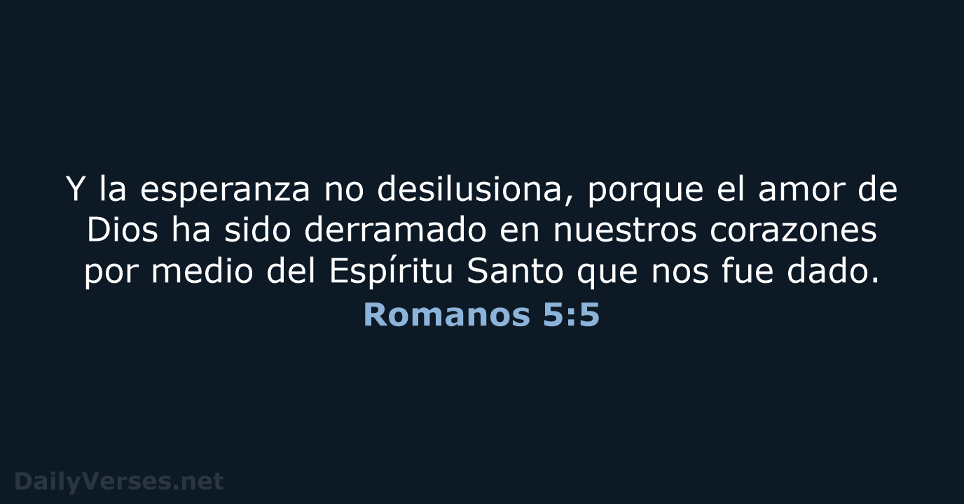 Romanos 5:5 - LBLA