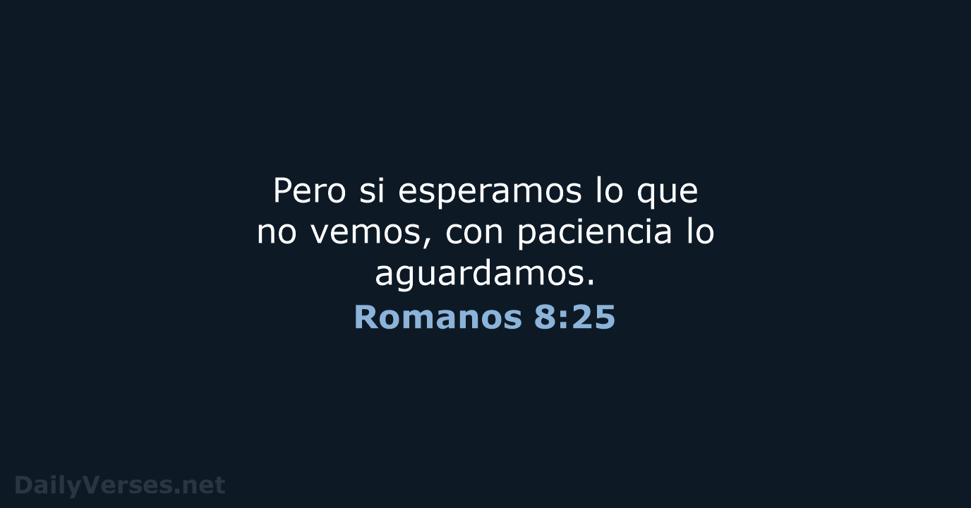 Romanos 8:25 - LBLA
