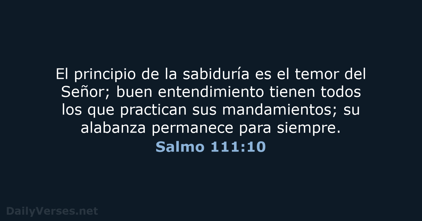 Salmo 111:10 - LBLA