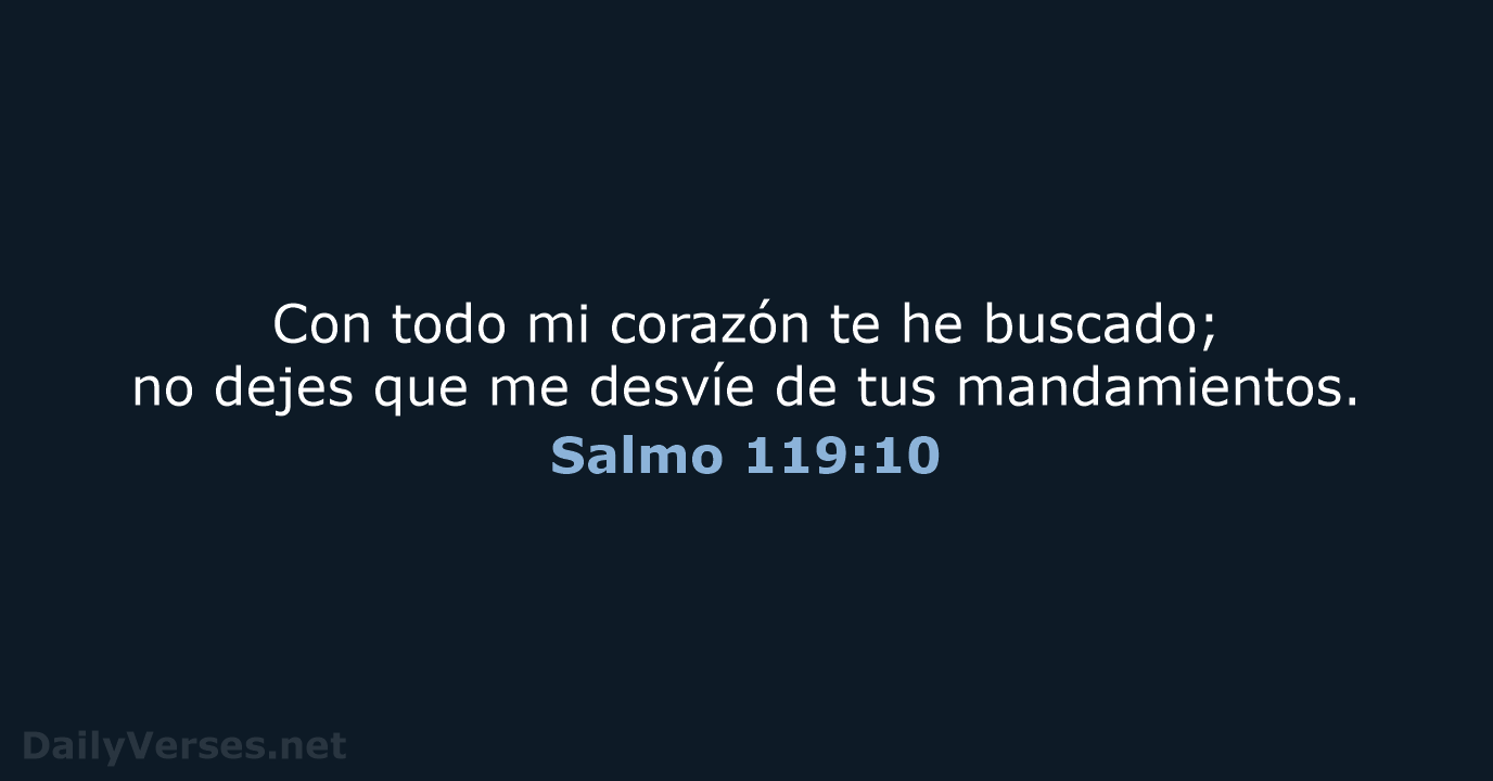 Salmo 119:10 - LBLA