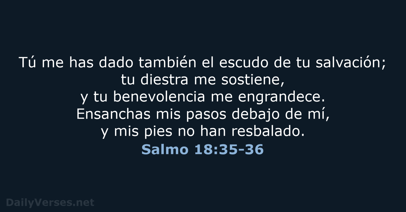 Salmo 18:35-36 - LBLA