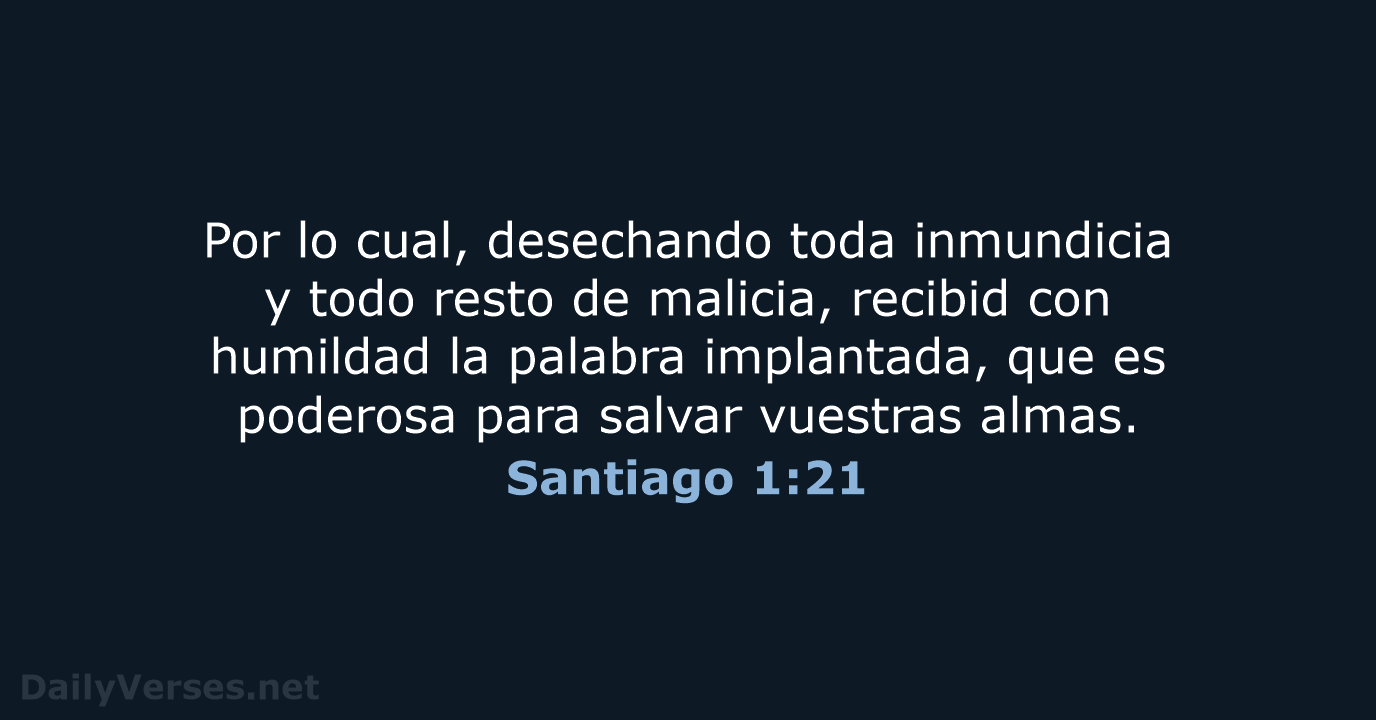 Santiago 1:21 - LBLA