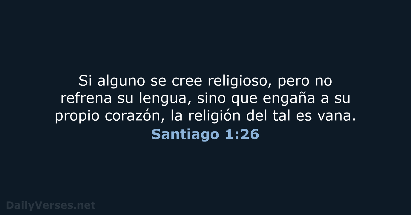 Santiago 1:26 - LBLA