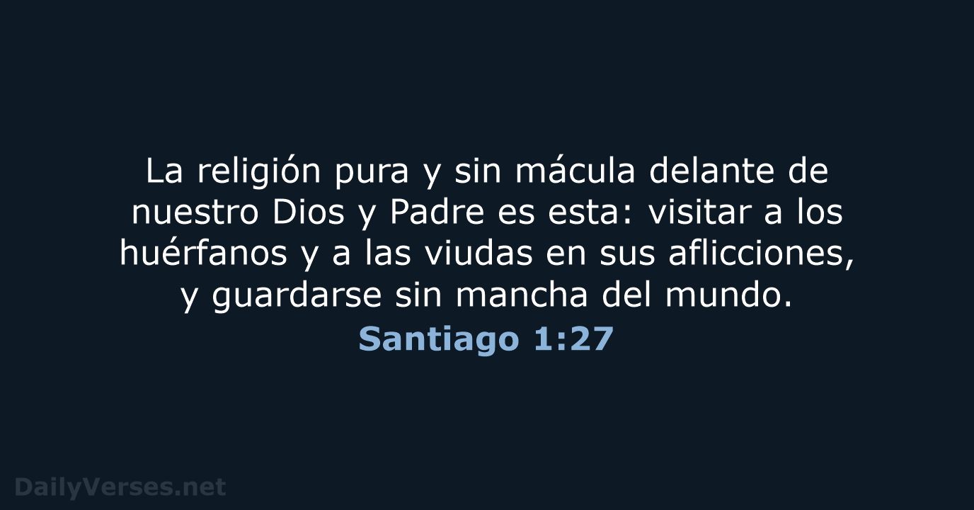 Santiago 1:27 - LBLA