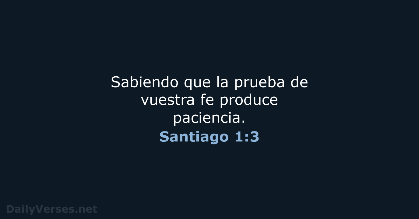 Santiago 1:3 - LBLA