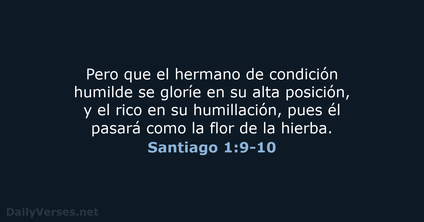 Santiago 1:9-10 - LBLA