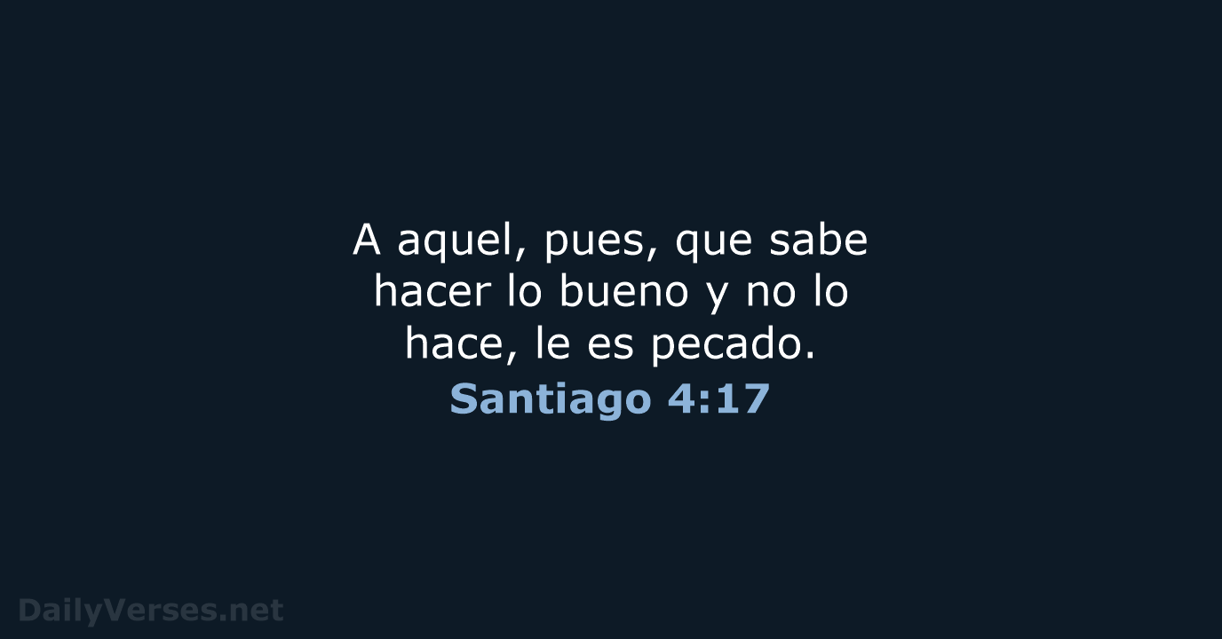 Santiago 4:17 - LBLA
