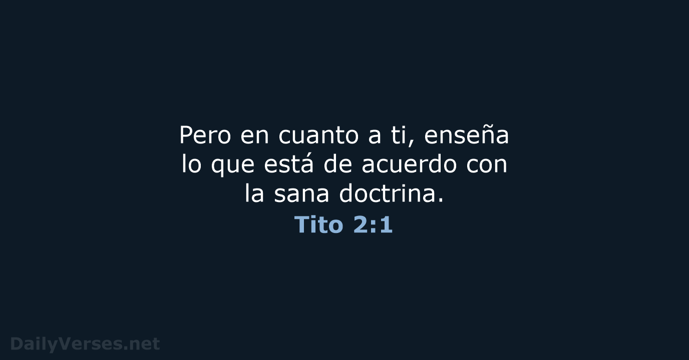 Tito 2:1 - LBLA