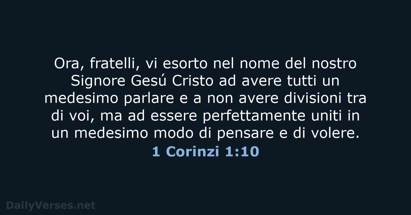1 Corinzi 1:10 - LND