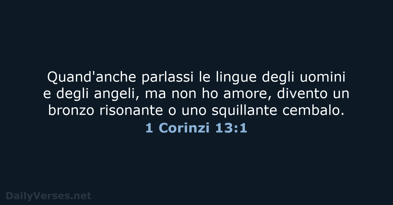 1 Corinzi 13:1 - LND