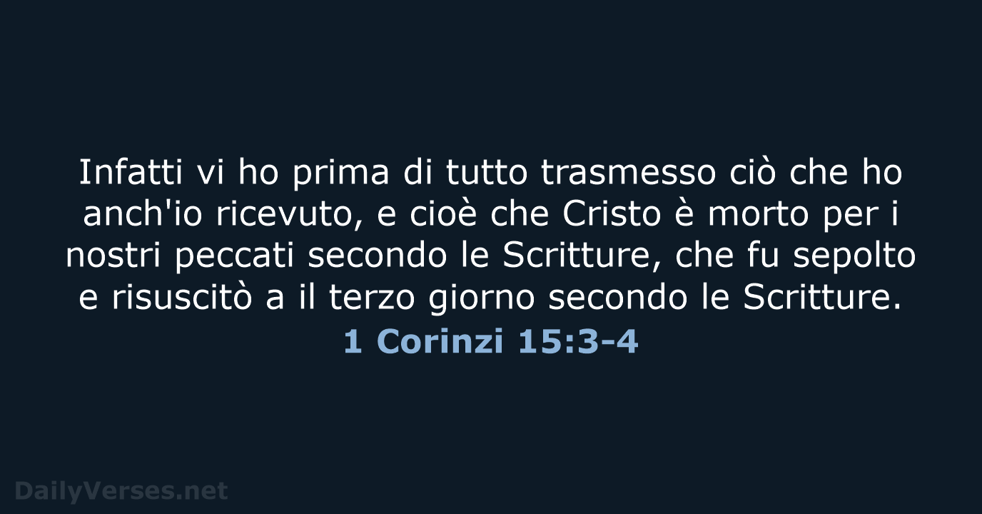1 Corinzi 15:3-4 - LND