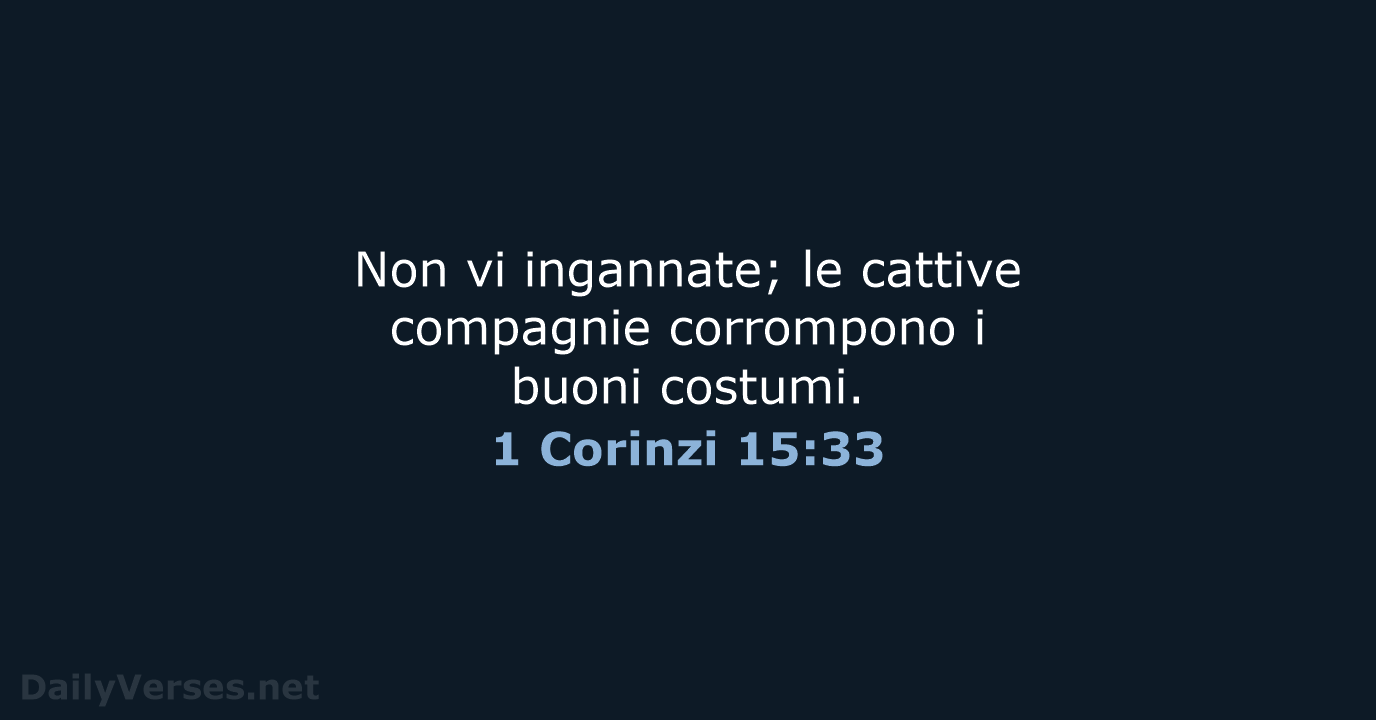 1 Corinzi 15:33 - LND