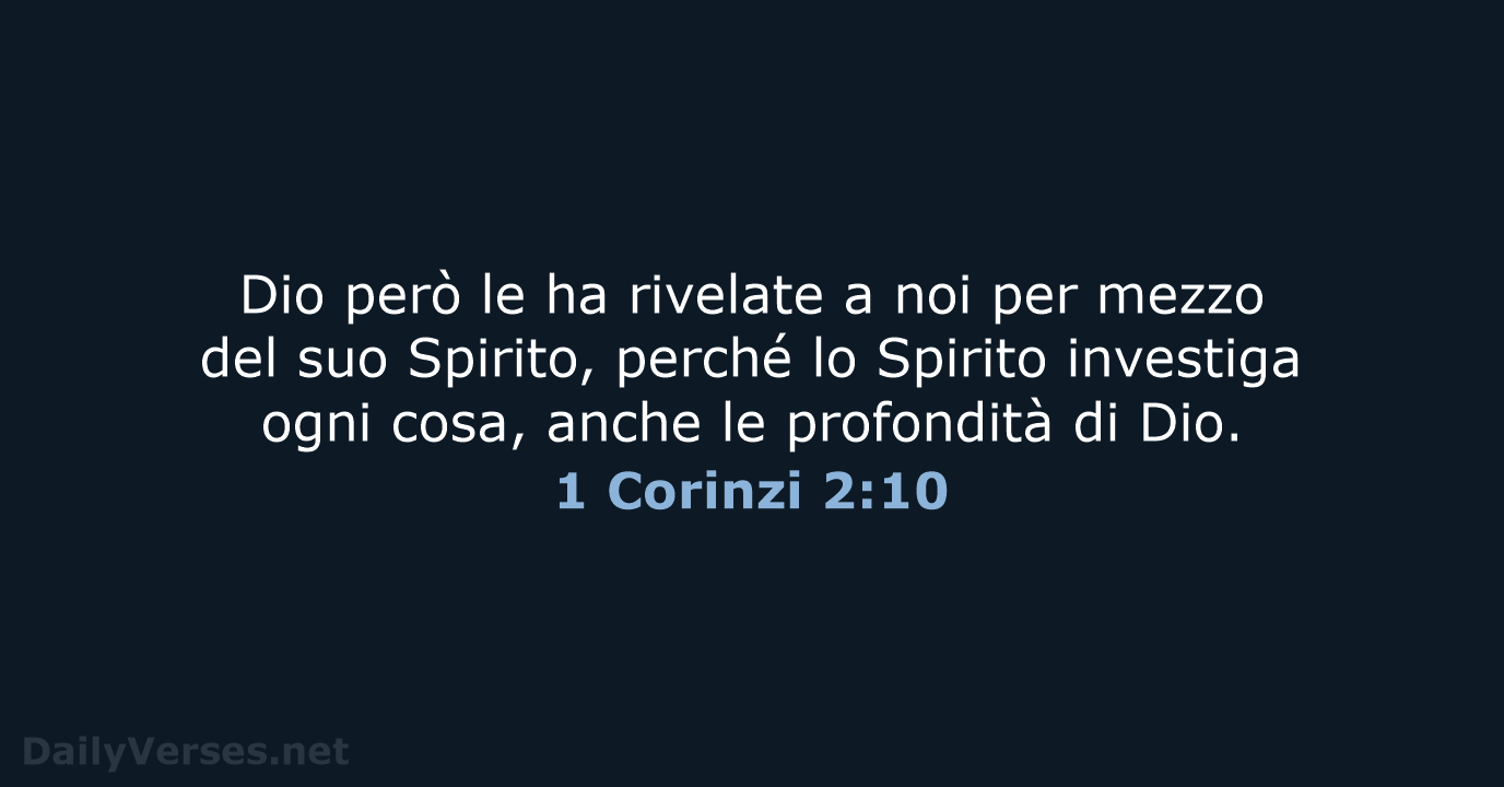 1 Corinzi 2:10 - LND