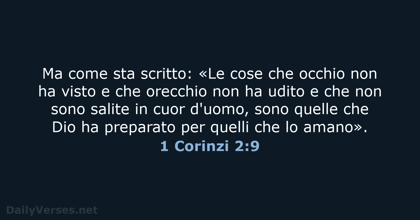 1 Corinzi 2:9 - LND