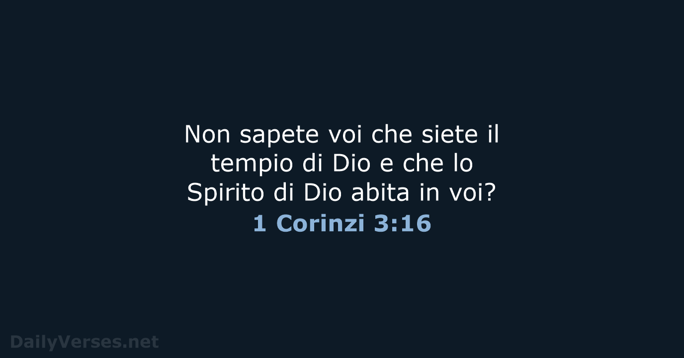 1 Corinzi 3:16 - LND