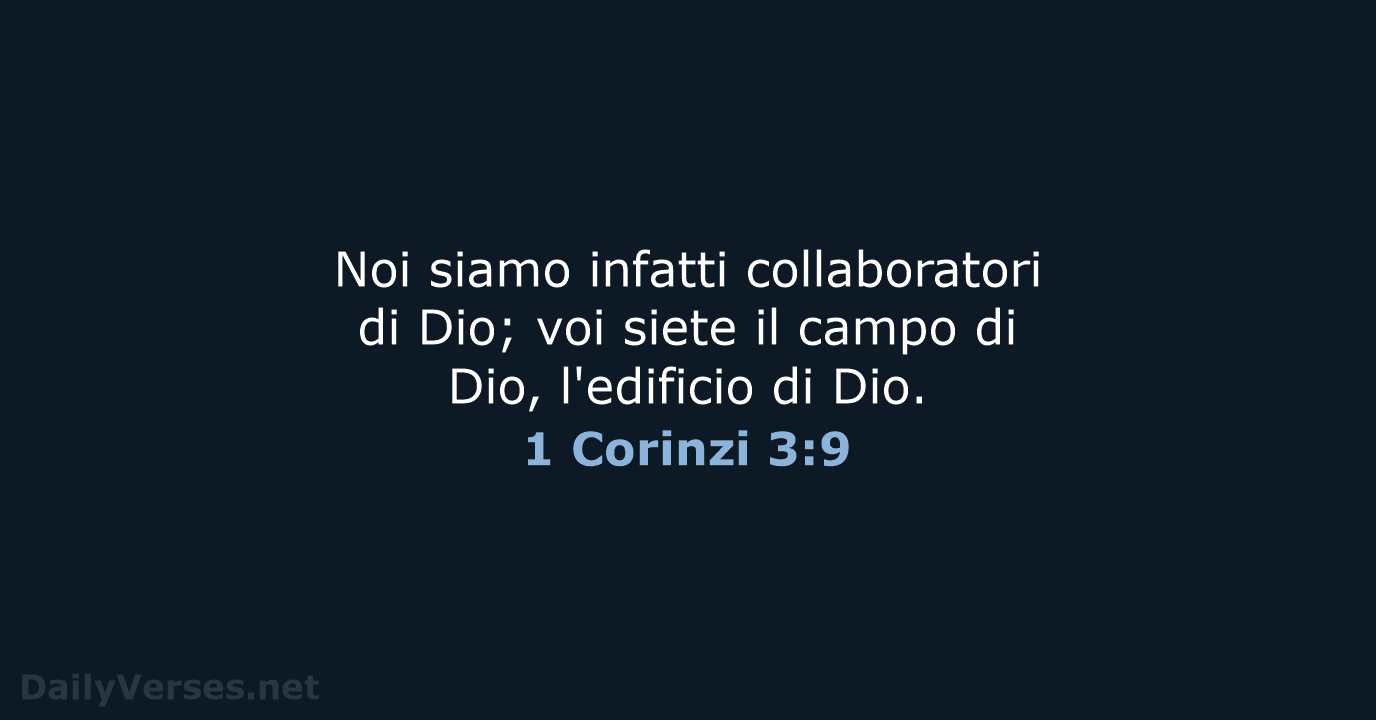 1 Corinzi 3:9 - LND