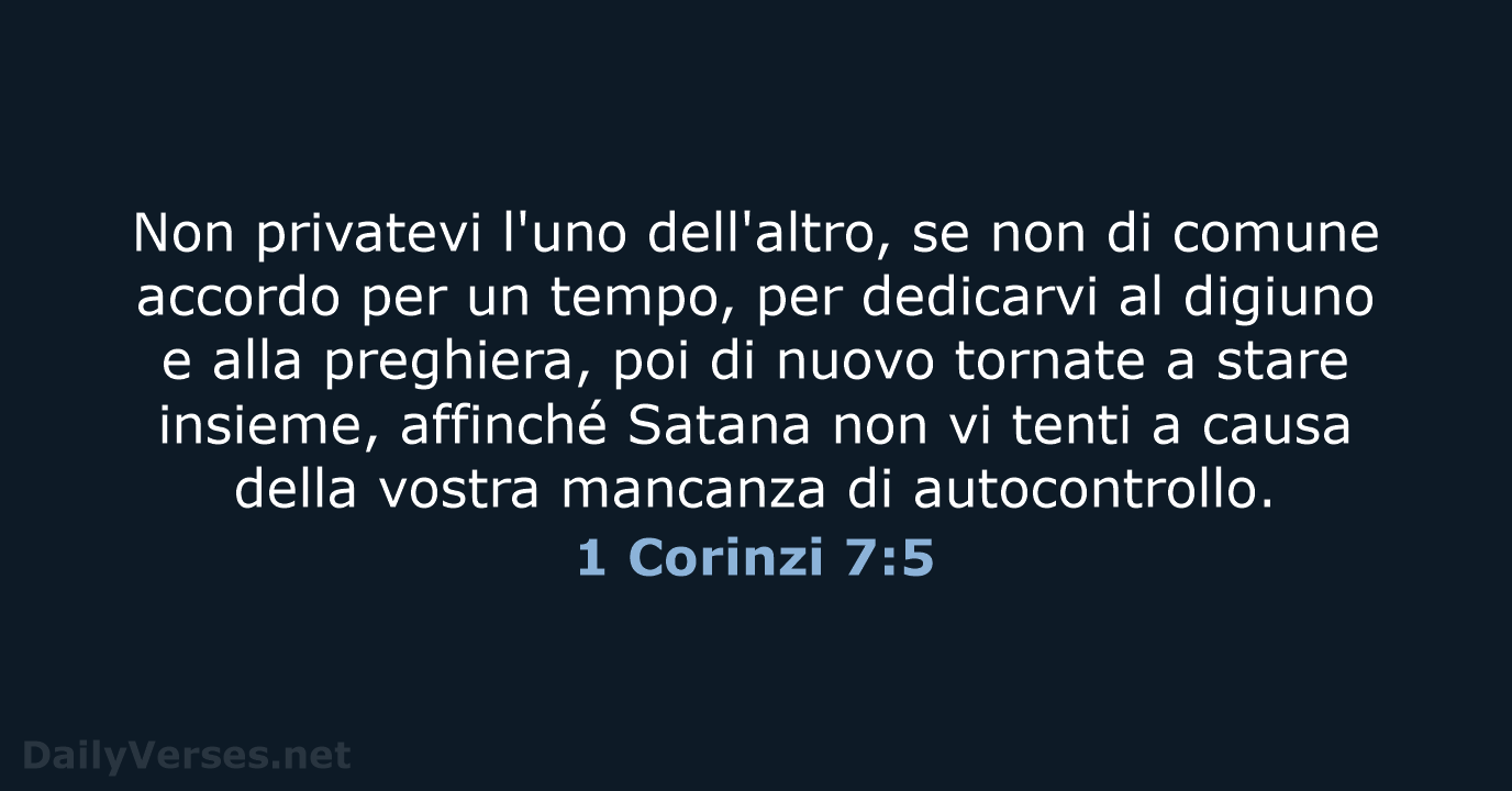 1 Corinzi 7:5 - LND