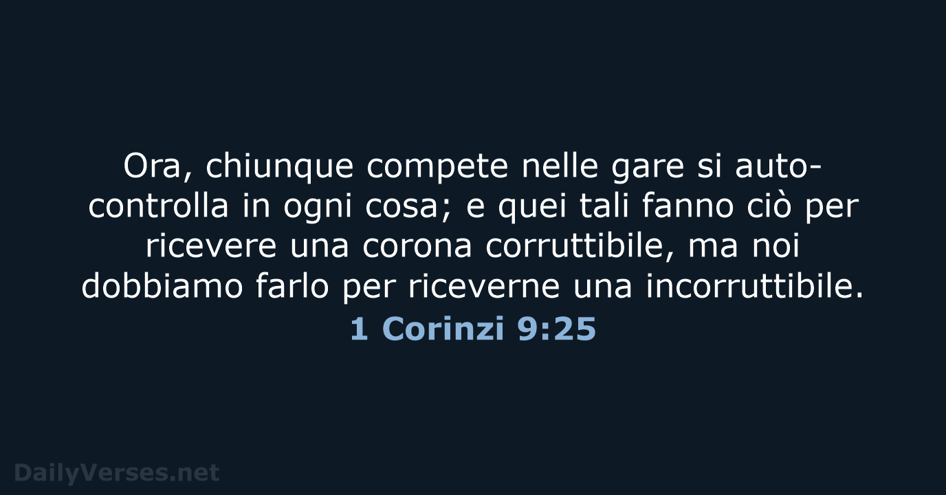 1 Corinzi 9:25 - LND