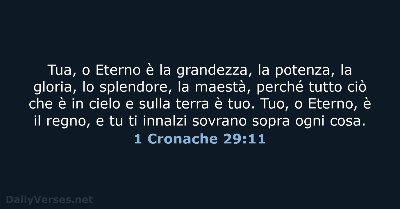 1 Cronache 29:11 - LND