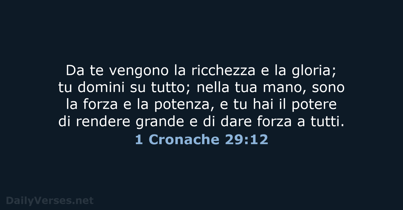 1 Cronache 29:12 - LND