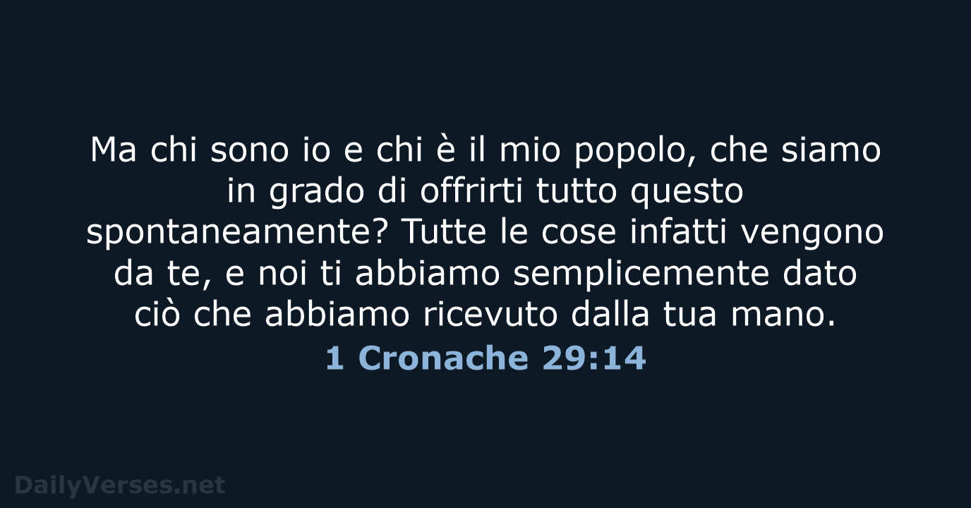 1 Cronache 29:14 - LND