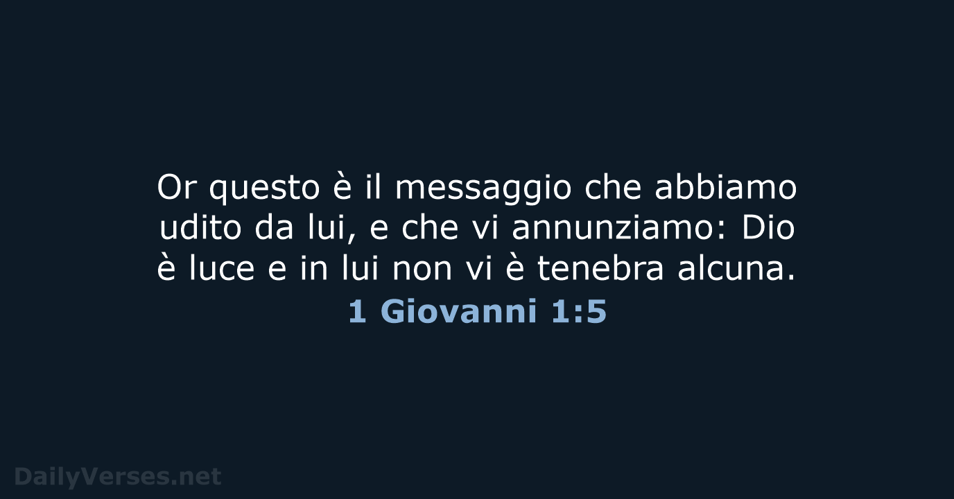 1 Giovanni 1:5 - LND