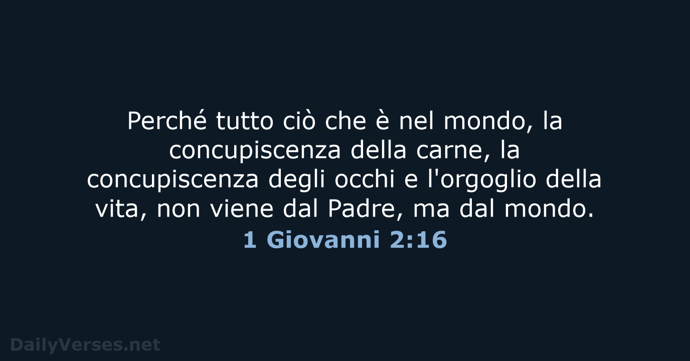 1 Giovanni 2:16 - LND