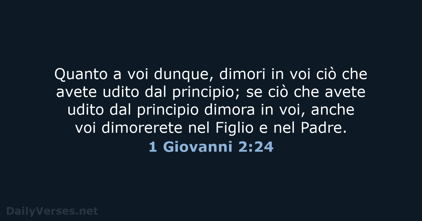 1 Giovanni 2:24 - LND