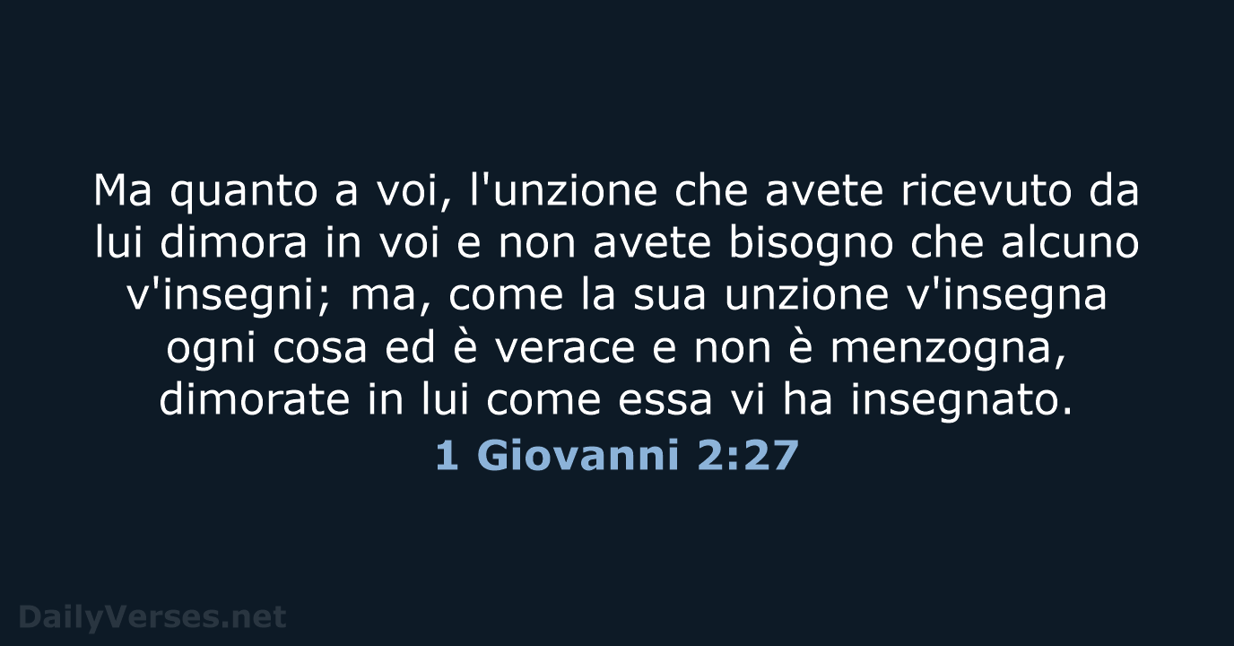 1 Giovanni 2:27 - LND
