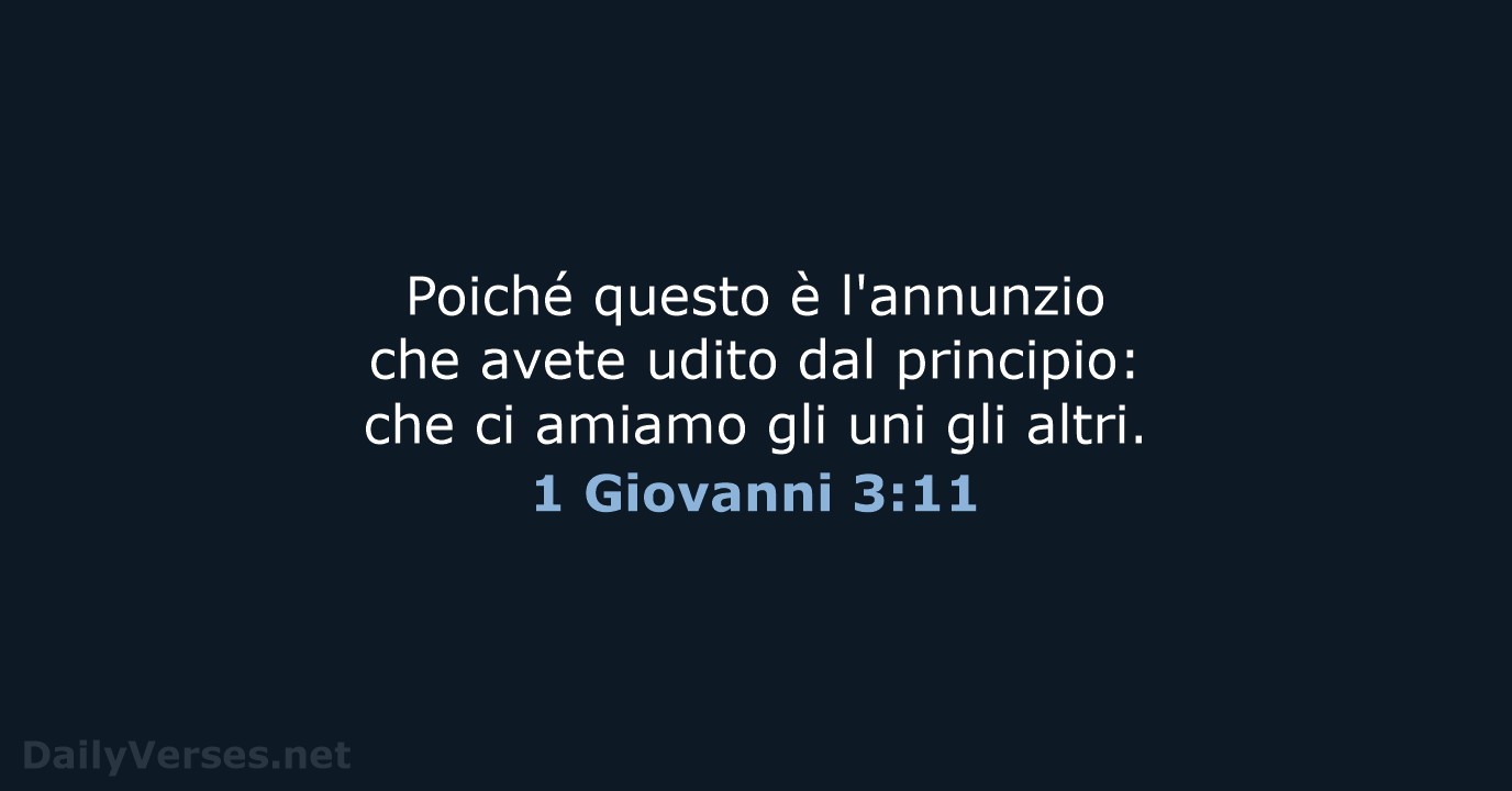 1 Giovanni 3:11 - LND