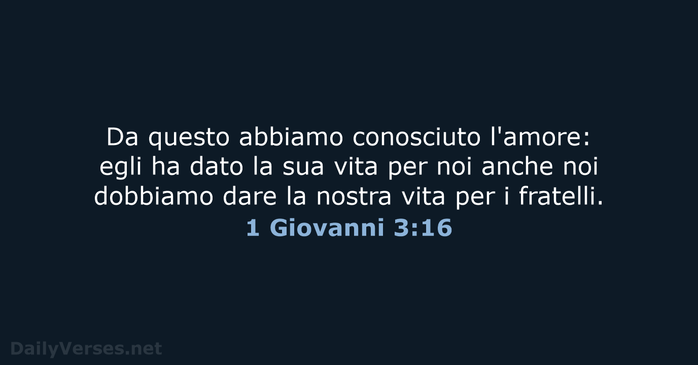 1 Giovanni 3:16 - LND